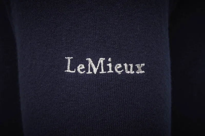 LeMieux Mens Crew Neck Jumper Navy 7 LeMieux Mens Crew Neck Jumper Navy - Image 5