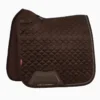 LeMieux Crystal Suede Dressage Pad Brown -Equestrian Supplies Shop lm saddlepad suede diamante dr brown hr 1 copy