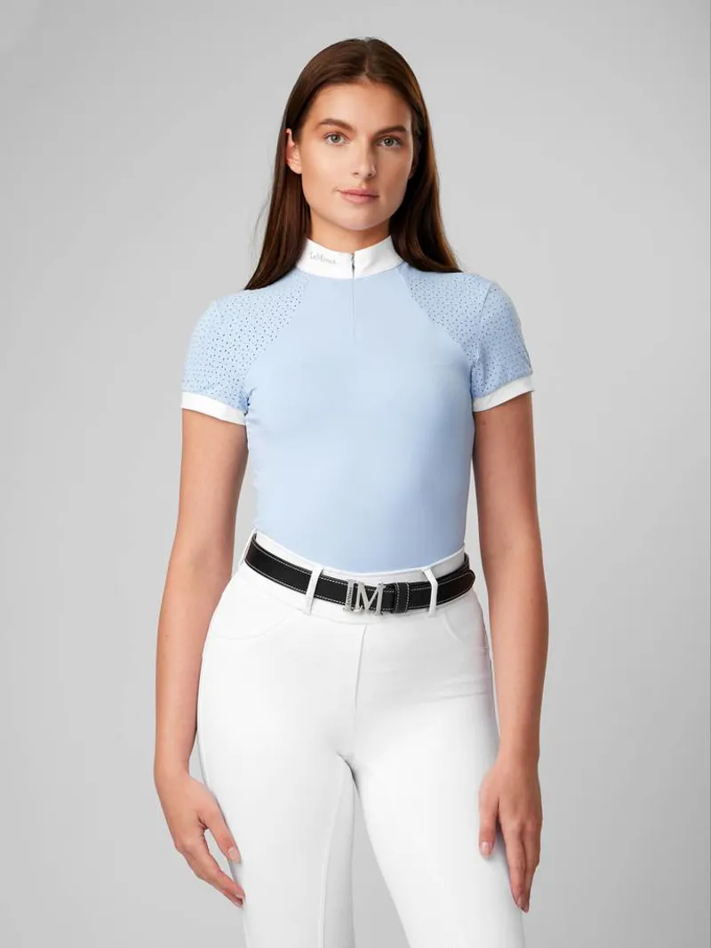 LeMieux Olivia Short Sleeve Show Shirt Mist 4 LeMieux Olivia Short Sleeve Show Shirt Mist - Image 2