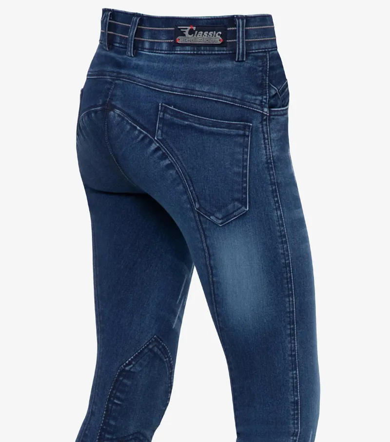 Premier Equine Mini Roxy Girl's Denim Riding Breeches 10 Premier Equine Mini Roxy Girl's Denim Riding Breeches - Image 8