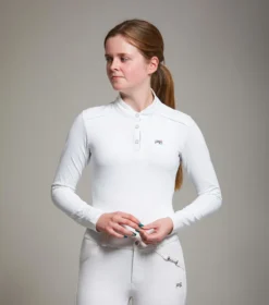 Premier Equine Odessa Girls Riding Shirt White