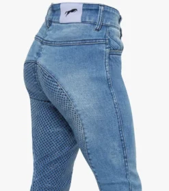 Premier Equine Rocket Girls Denim Riding Breeches Denim Violet -Equestrian Supplies Shop rocket girls denim riding breeches violet
