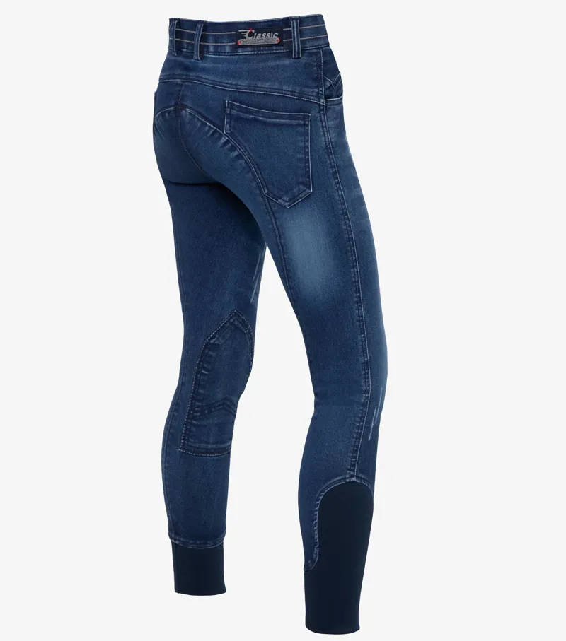 Premier Equine Mini Roxy Girl's Denim Riding Breeches 8 Premier Equine Mini Roxy Girl's Denim Riding Breeches - Image 6