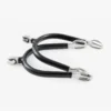 Premier Equine Rubber Covered Roller Ball Spurs Black/Silver 2 Premier Equine Rubber Covered Roller Ball Spurs Black/Silver -Equestrian Supplies Shop rubber covered roller ball spurs black silver