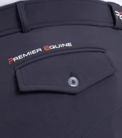 Premier Equine Santino Men's Gel Knee Riding Breeches Navy -Equestrian Supplies Shop santino mens breeches navy 2