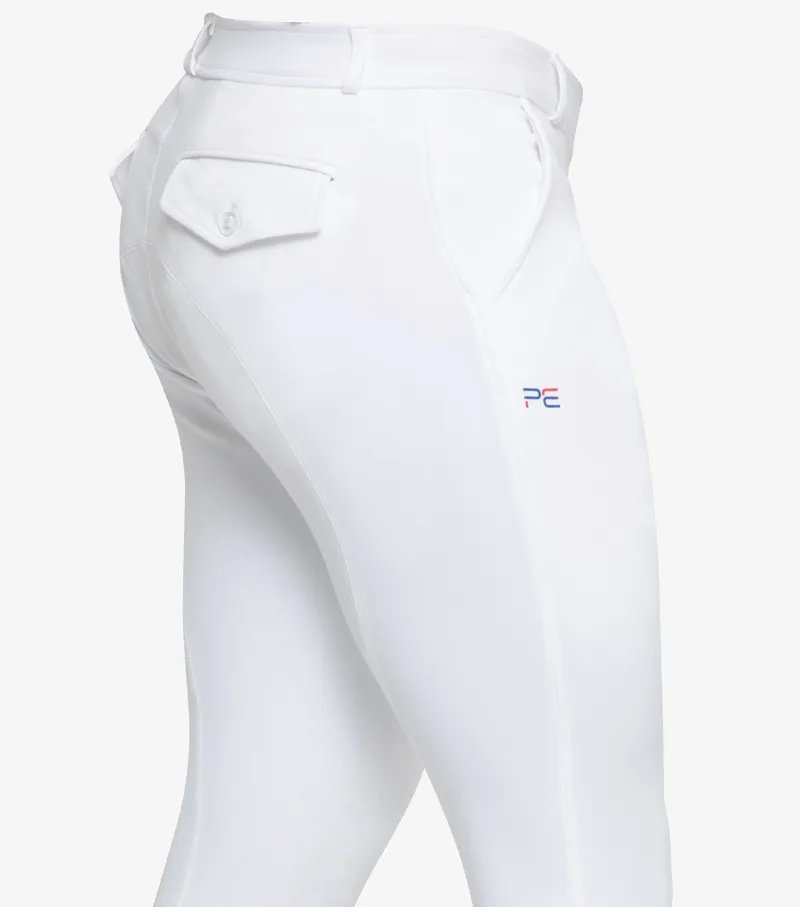 Premier Equine Santino Men's Gel Knee Riding Breeches White 5 Premier Equine Santino Men's Gel Knee Riding Breeches White - Image 3