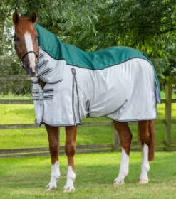 Premier Equine ShowerTex Fly Rug With Surcingles Green