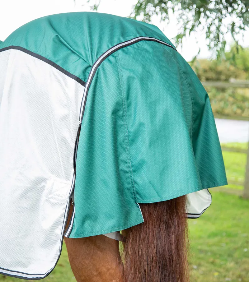Premier Equine ShowerTex Fly Rug With Surcingles Green 8 Premier Equine ShowerTex Fly Rug With Surcingles Green - Image 6