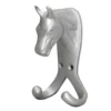 Perry Equestrian Horse Head Double Stable/Wall Hook In Silver 1 Perry Equestrian Horse Head Double Stable/Wall Hook In Silver -Equestrian Supplies Shop silver 3