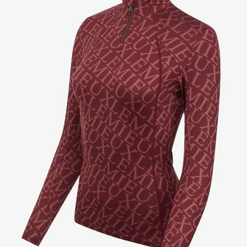 LeMieux Fleur Baselayer Merlot 4 LeMieux Fleur Baselayer Merlot - Image 2