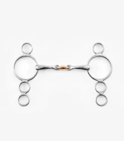 Premier Equine Three Ring Dutch Gag With Copper Lozenge Bit